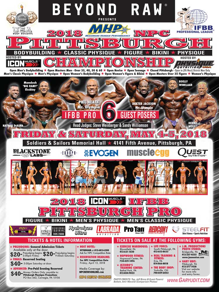 2018 IFBB Pittsburgh Pro Final Competitor List NPC News Online