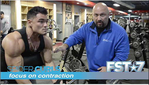 Hany Rambod's 70 sec on FST-7 Spider Curls With Men's Physique Olympia ...