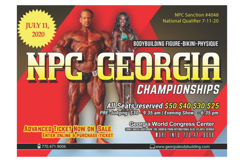 2020 NPC Georgia Open USA Bodybuilding Championships July 11 2020 