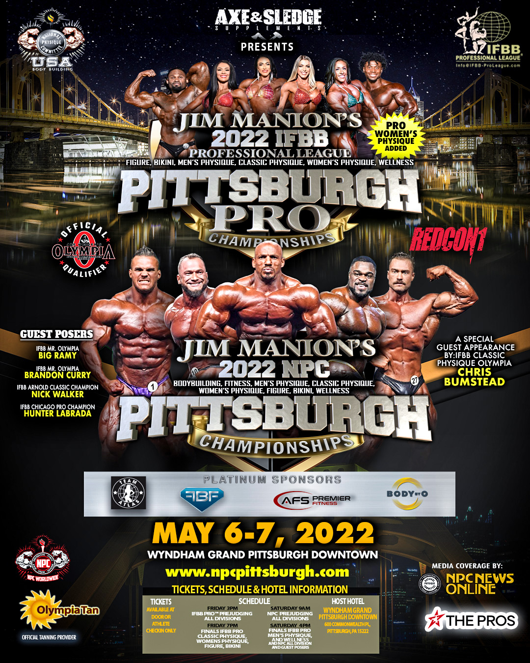 IT’S HERE! THE OFFICIAL JIM MANION’S 2022 IFBB PITTSBURGH PRO & 2022