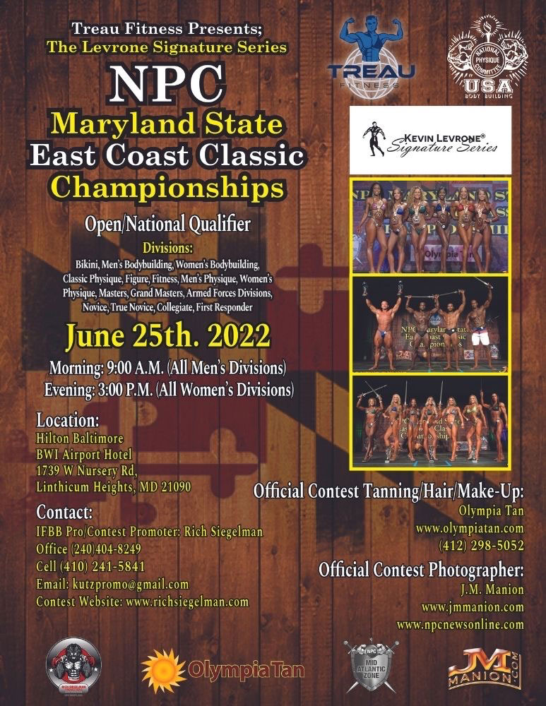 2022 NPC Maryland State & East Coast Classic NPC News Online