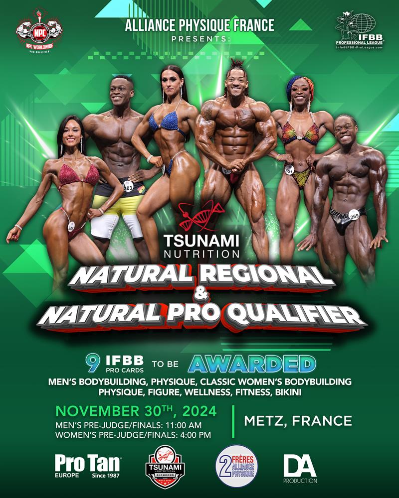 2024 NPC Worldwide Tsunami Nutrition Natural Pro Qualifier NPC News