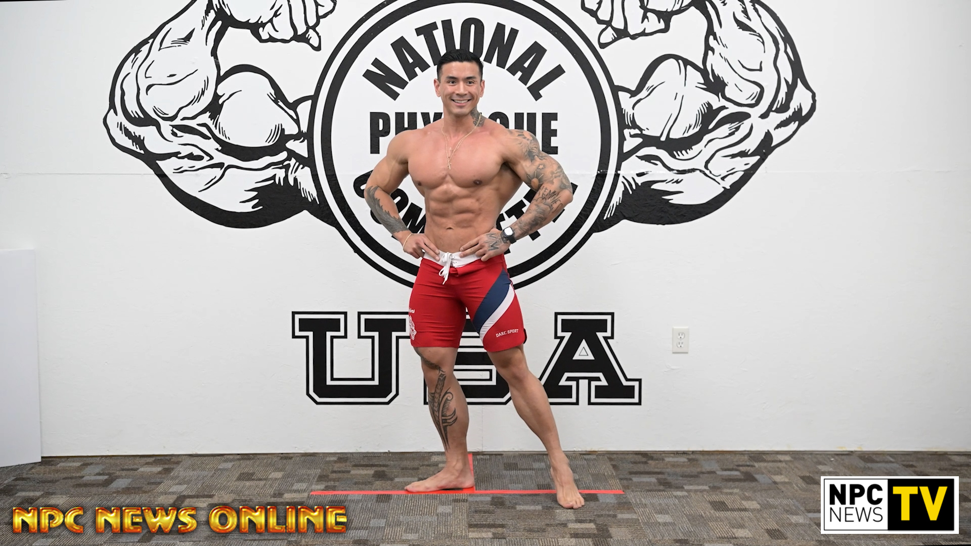 Posing Video: Men's Physique Competitor Quincey Whittington Posing Practice  - NPC News Online